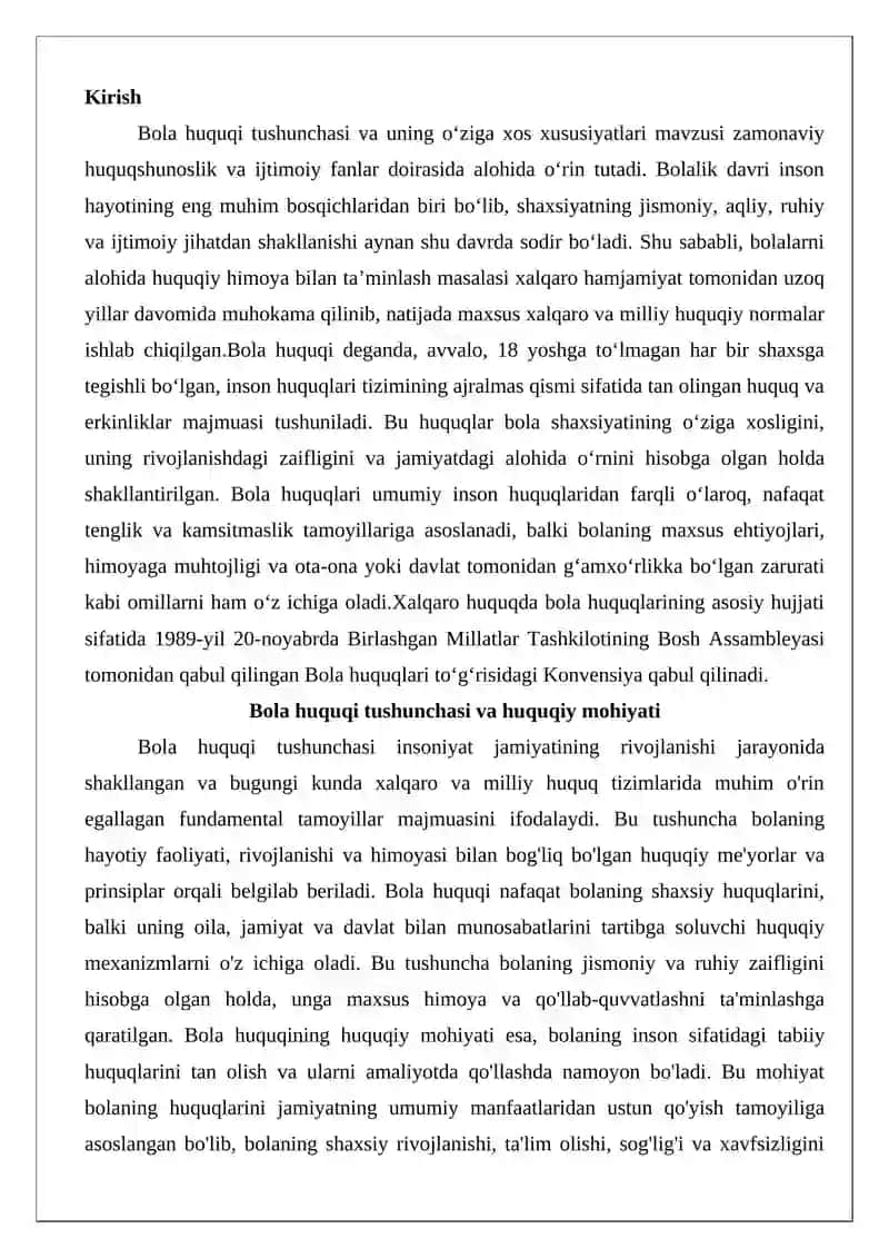 Bola huquqi tushunchasi va uning o‘ziga xos xususiyatlari 2