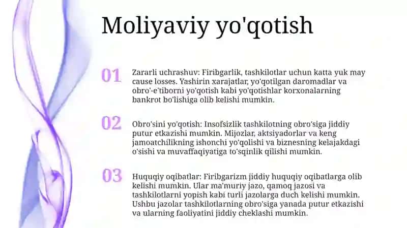 Tashkilot Uchun Firibgarlikning Oqibatlari 2