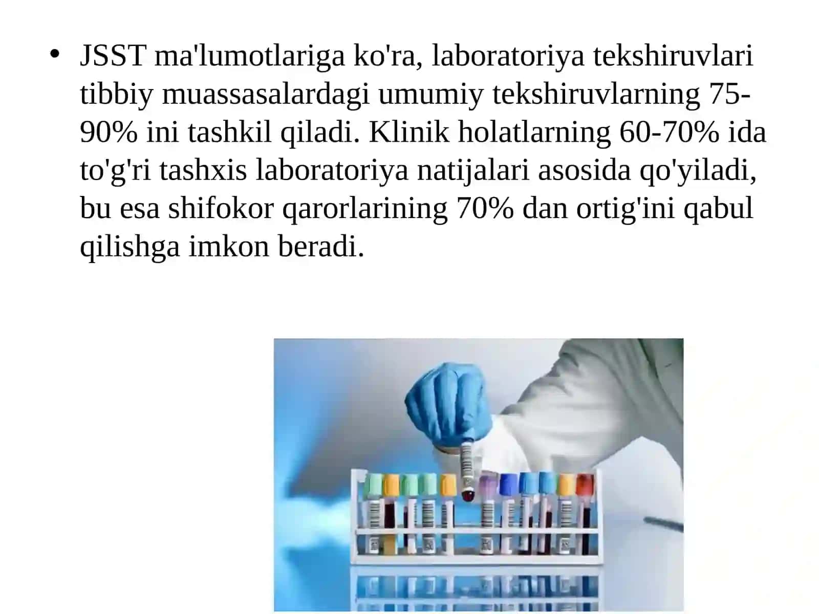Laboratoriya tekshiruvlarining klinik ahamiyati 2