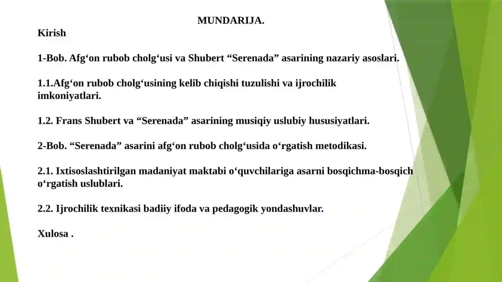 F.Shubertning "Serenada" asarini o'rgatish uslubiyoti (Afg'on rubob cholg'usi misolida) 2
