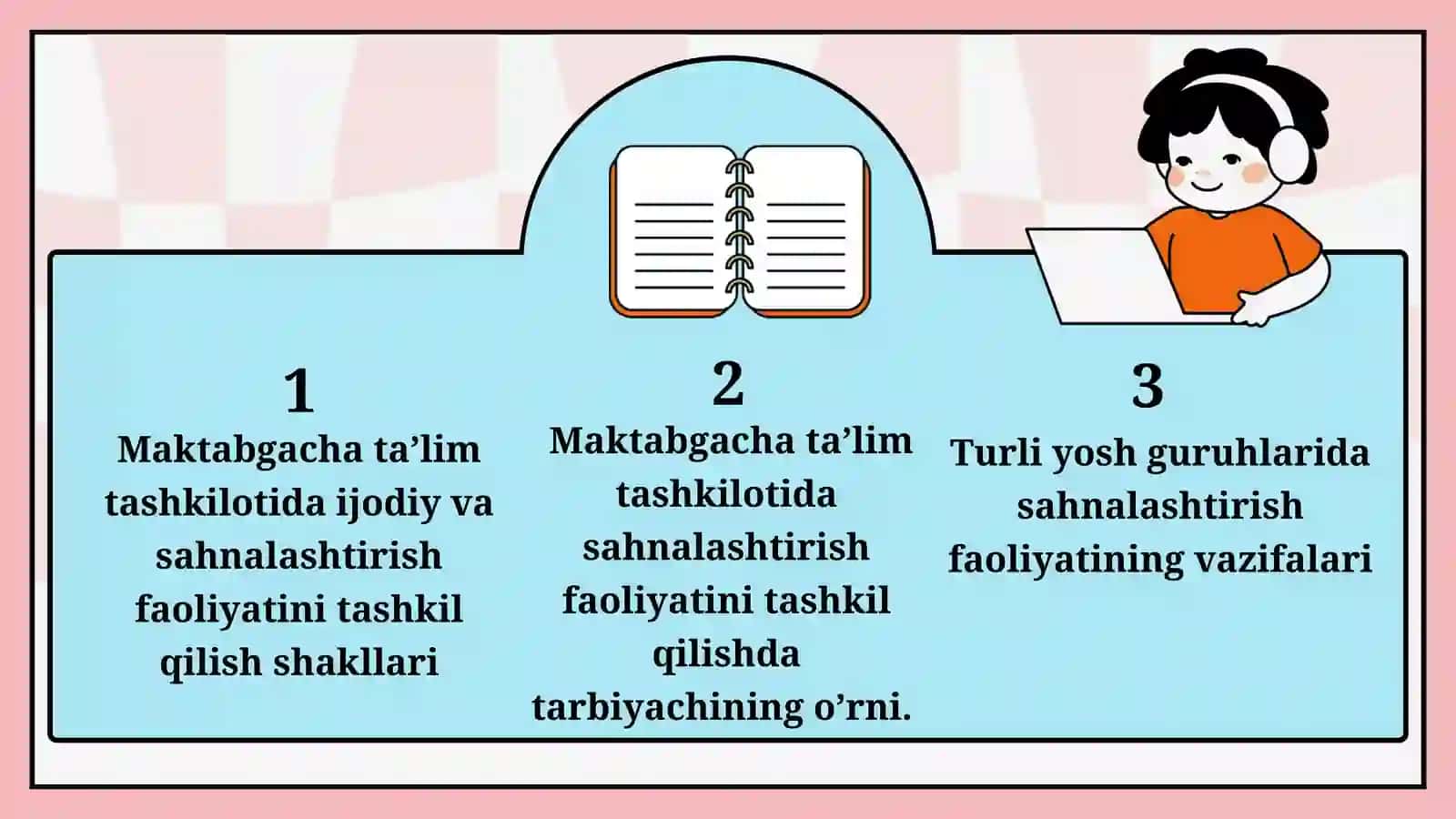 MAKTABGACHA TA’LIM TASHKILOTIDA BOLALARNING IJODIY VA SAHNALASHTIRISH FAOLIYATINI TASHKIL QILISH 2