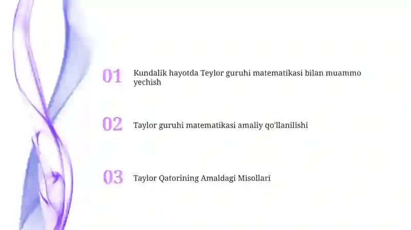 Taylor Qatorining Amaldagi Misollari 2