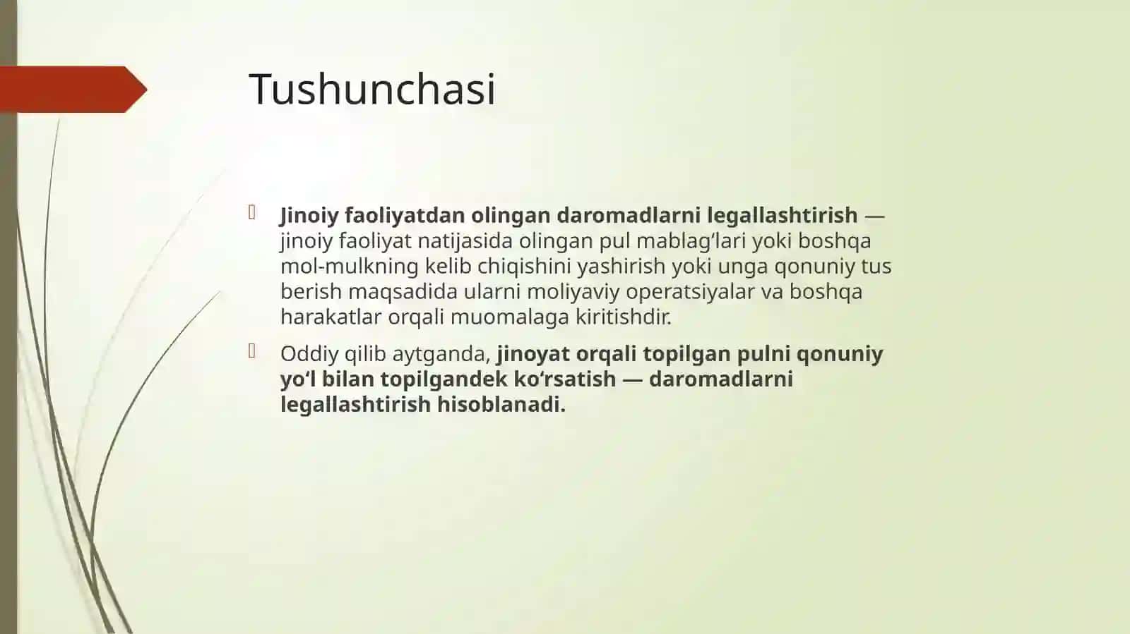 Jinoiyfaoliyatdanolingandaromadlarnilegallashtirish 2