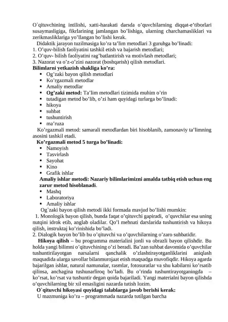 2-mavzu. Texnologiya ta’limining shakl va metodlari 2