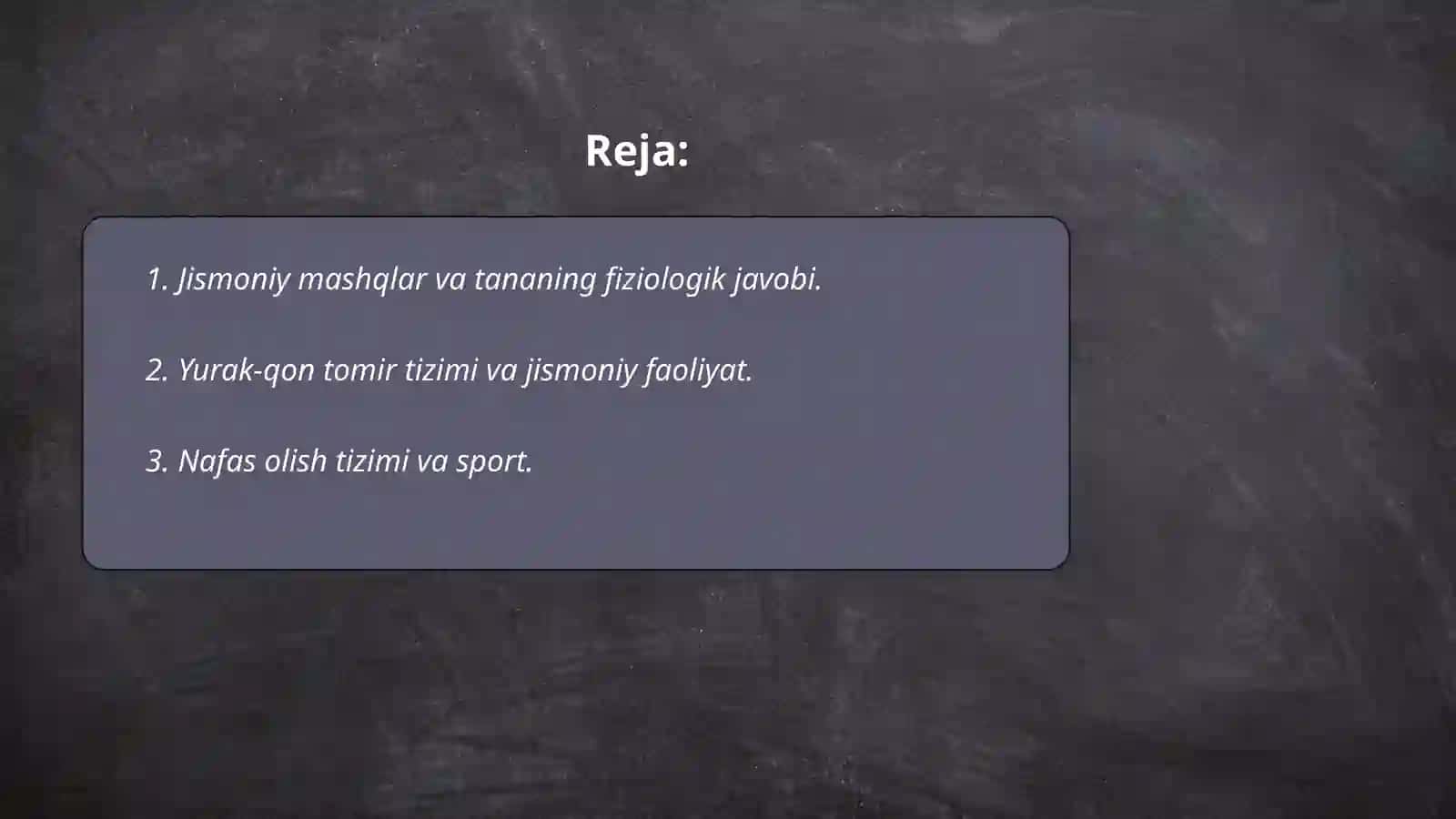 Terining fiziologiyasi va gigeniyasi 2