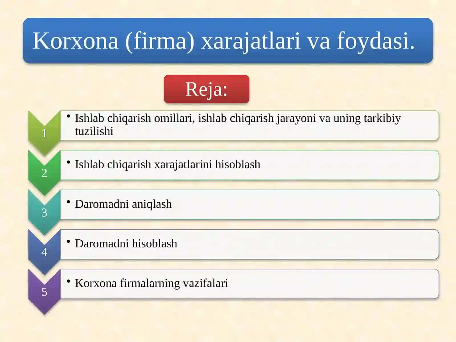 Ishlab chiqarish korxonalari xarajatlari 2