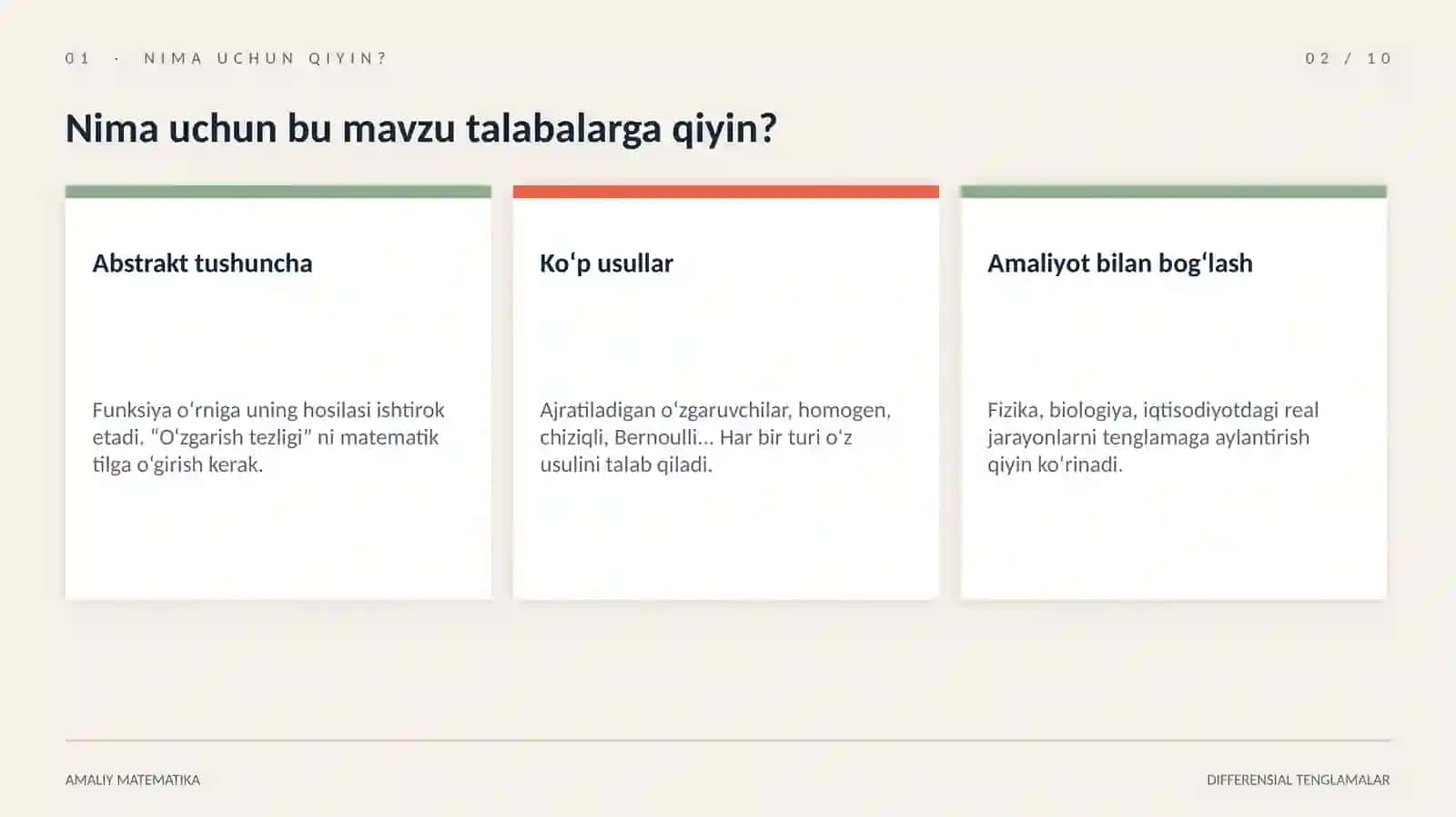 AMALIY MATEMATIKA · UNIVERSITET KURSI 2