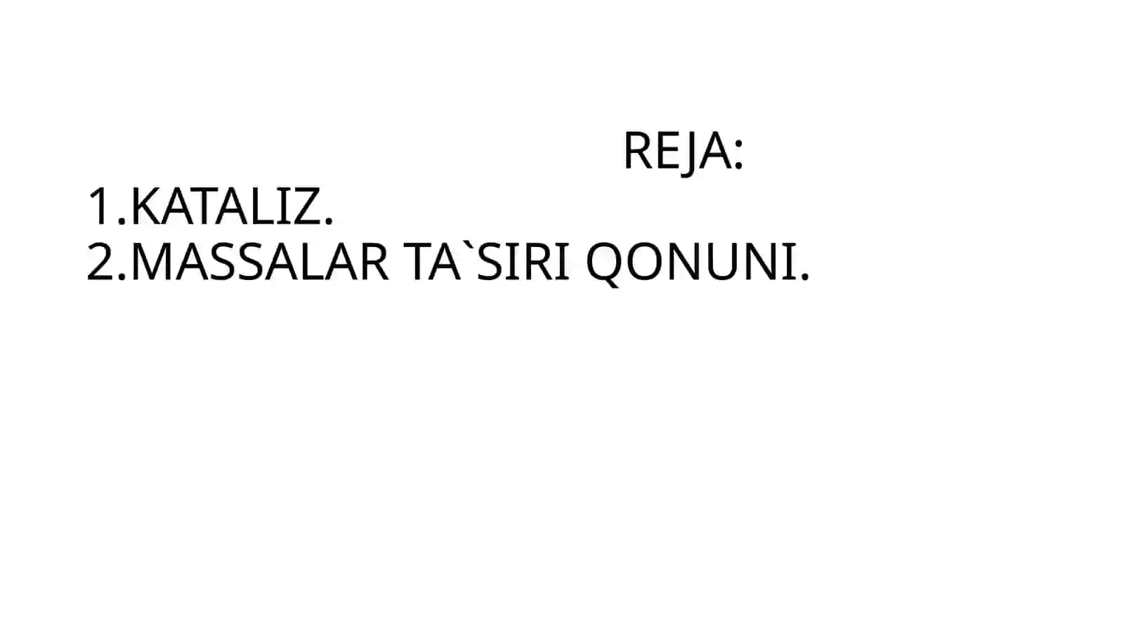 KATALIZ.MASSALAR TA`SIRI QONUNI 2
