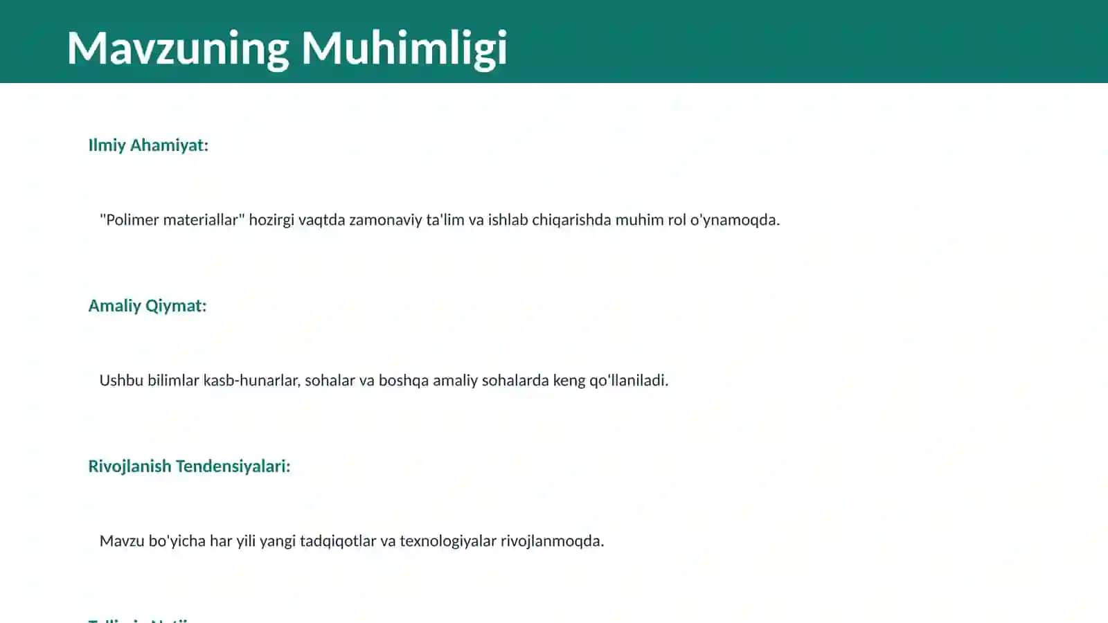 Polimer materiallar 2