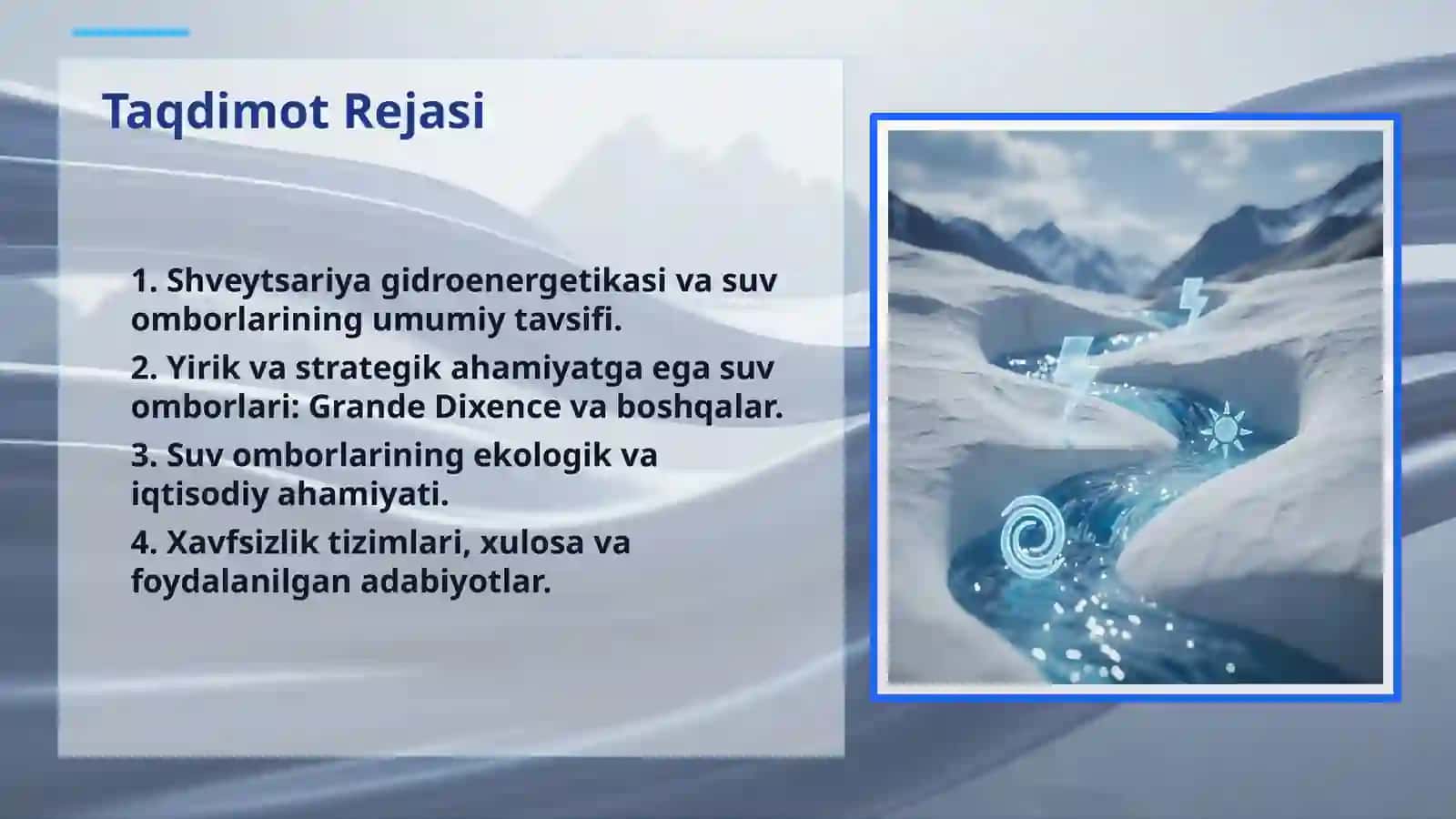 SHVEYTSARIYA SUV OMBORLARI: ALP TOG'LARINING MOVIY XAZINALARI 2