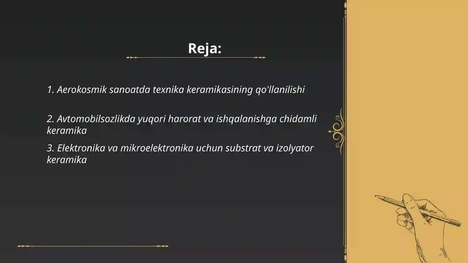 Texnika keramikasining ishlatilish sohalari 2
