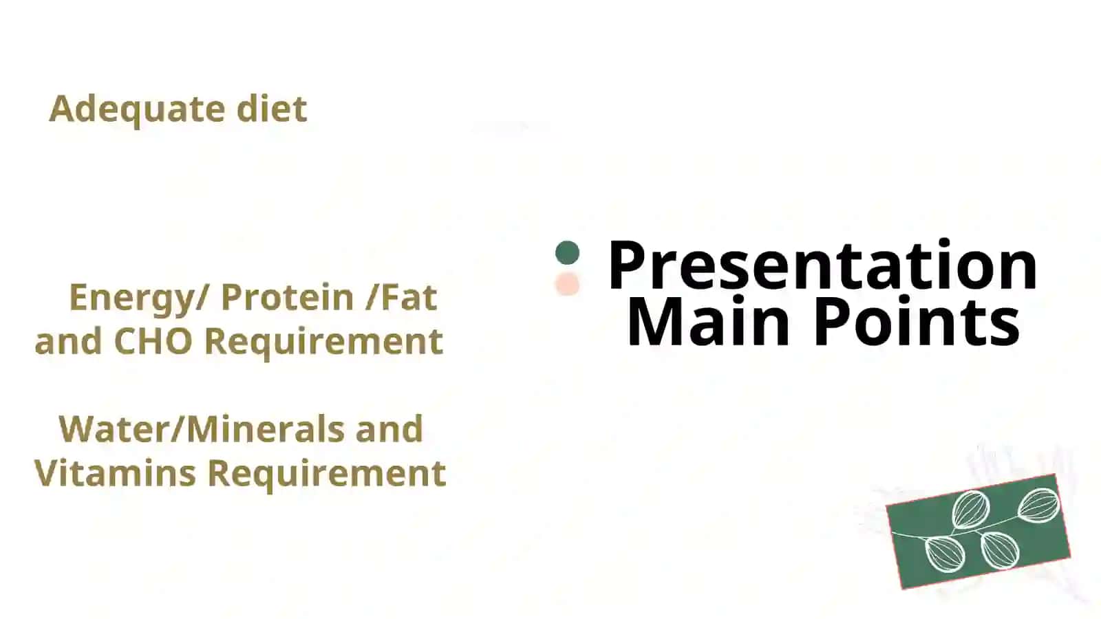 Nutritional Requirements 2