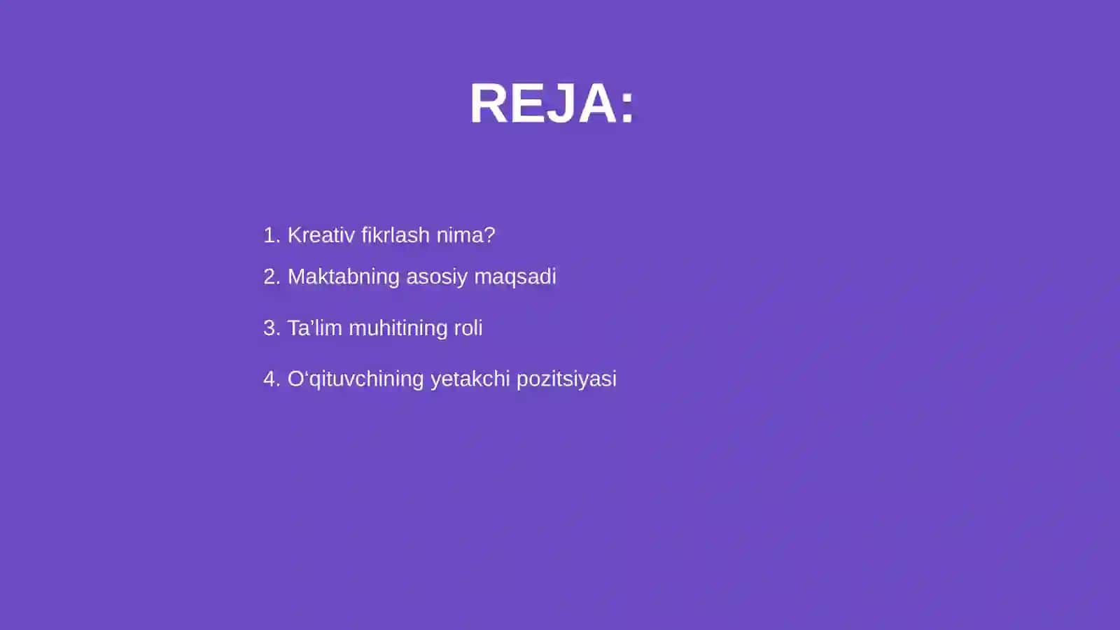 Kreativ fikrlashning rivojlanishi 2