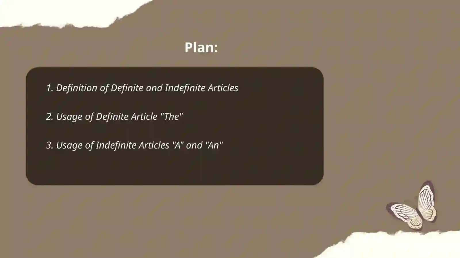 Definite and Indefinite articles 2