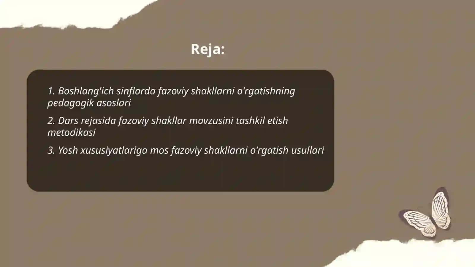Boshlang'ich sinflarda fazoviy shakllarni o'rgatish metodikasi 2