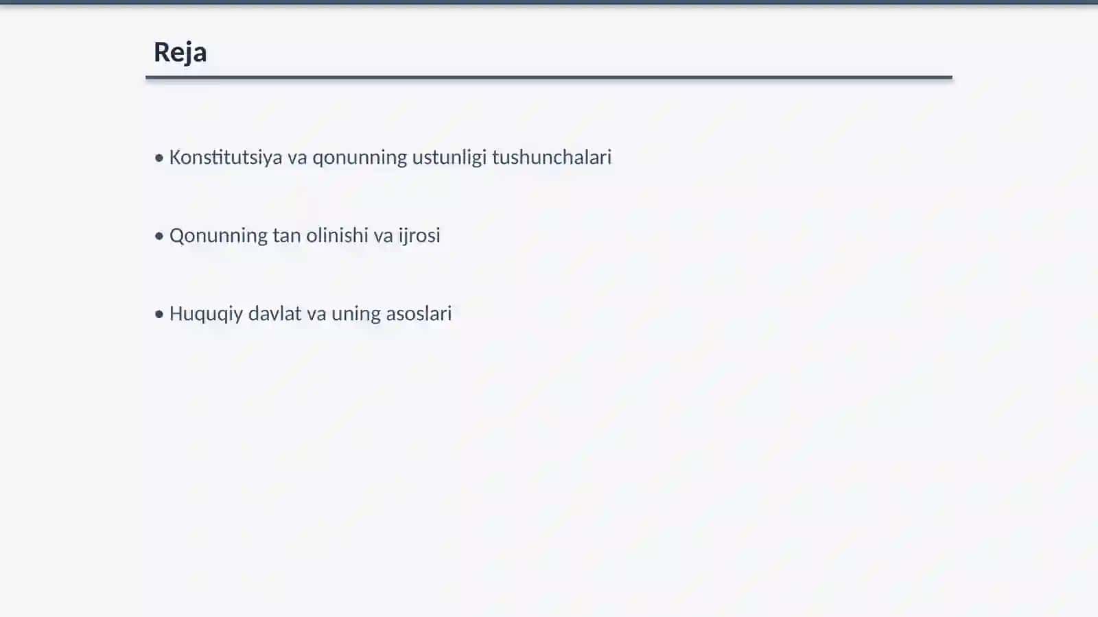 Konstitutsiya va qonunning ustunligi hamda ularning tan olinishi va bajarilishi shartligi 2