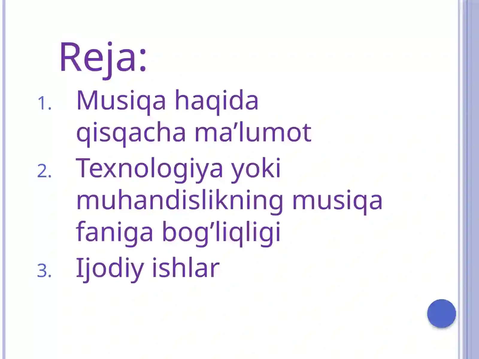 TEXNOLOGIYA FANINING MUSIQAGA BOG’LIQLIGI 2