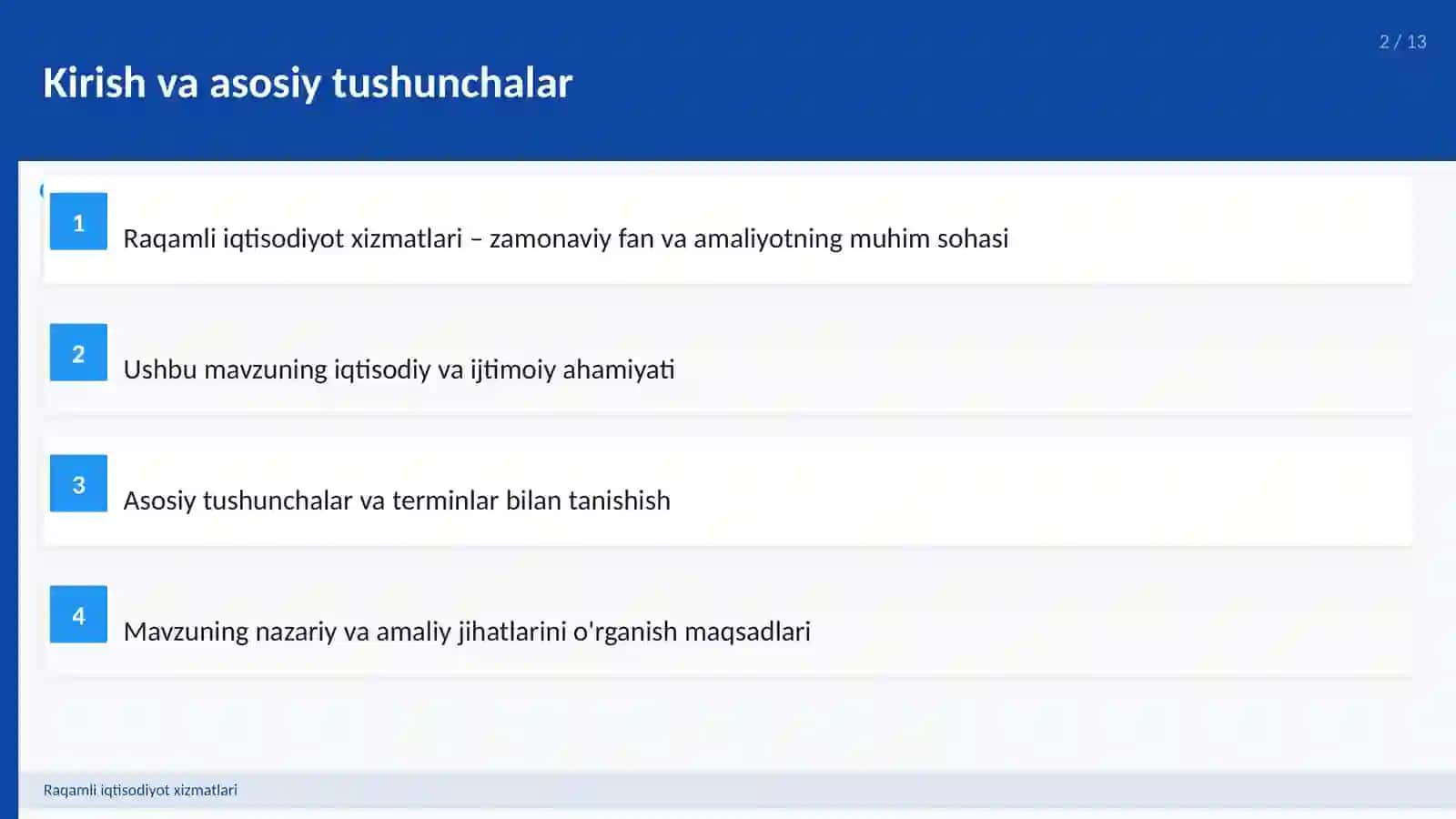 Raqamli iqtisodiyot xizmatlari 2