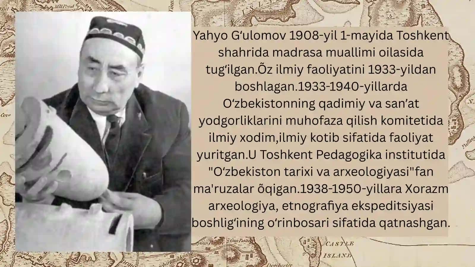 Markaziy Osiyolik mashhur arxeologlar haqida biografik maʼlumotlar tõplash 2