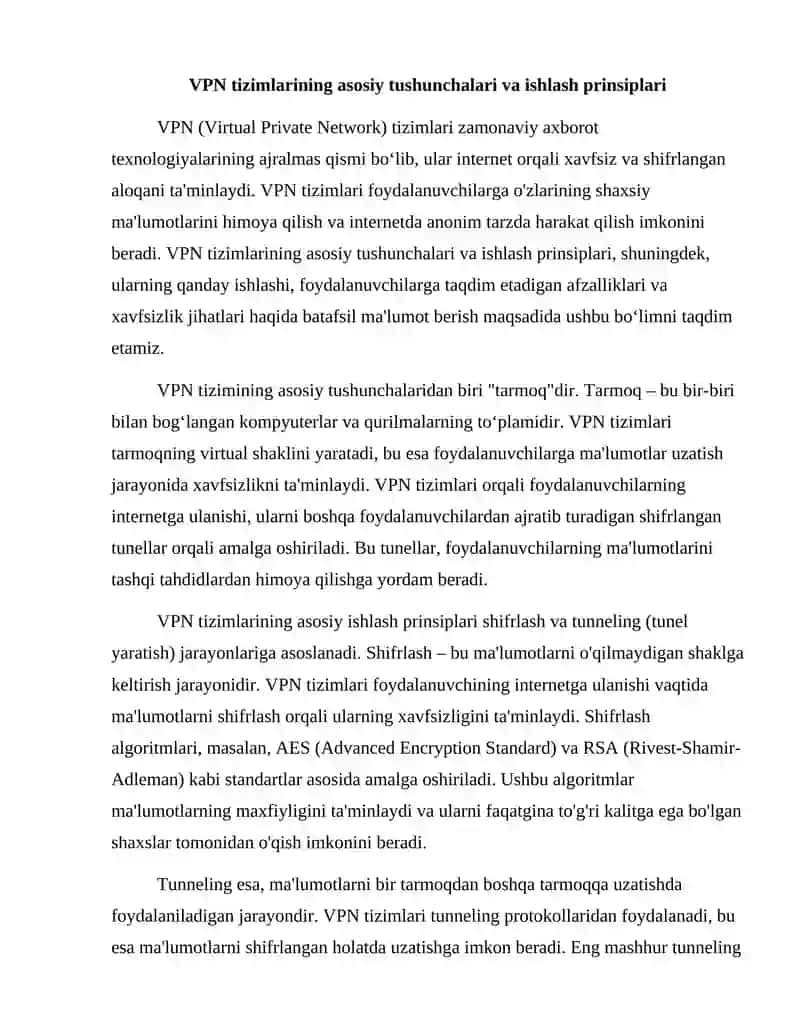 VPN tizimlari 2