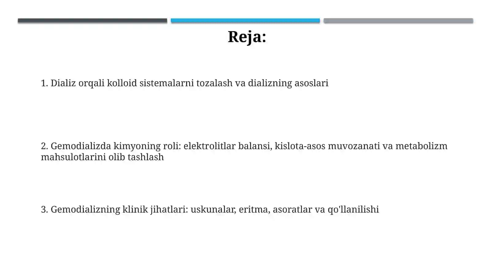 Kolloidsistemalarnidializyoʻlibilantozalash.Gemodializniutkazishdakimyoniahamyati 2