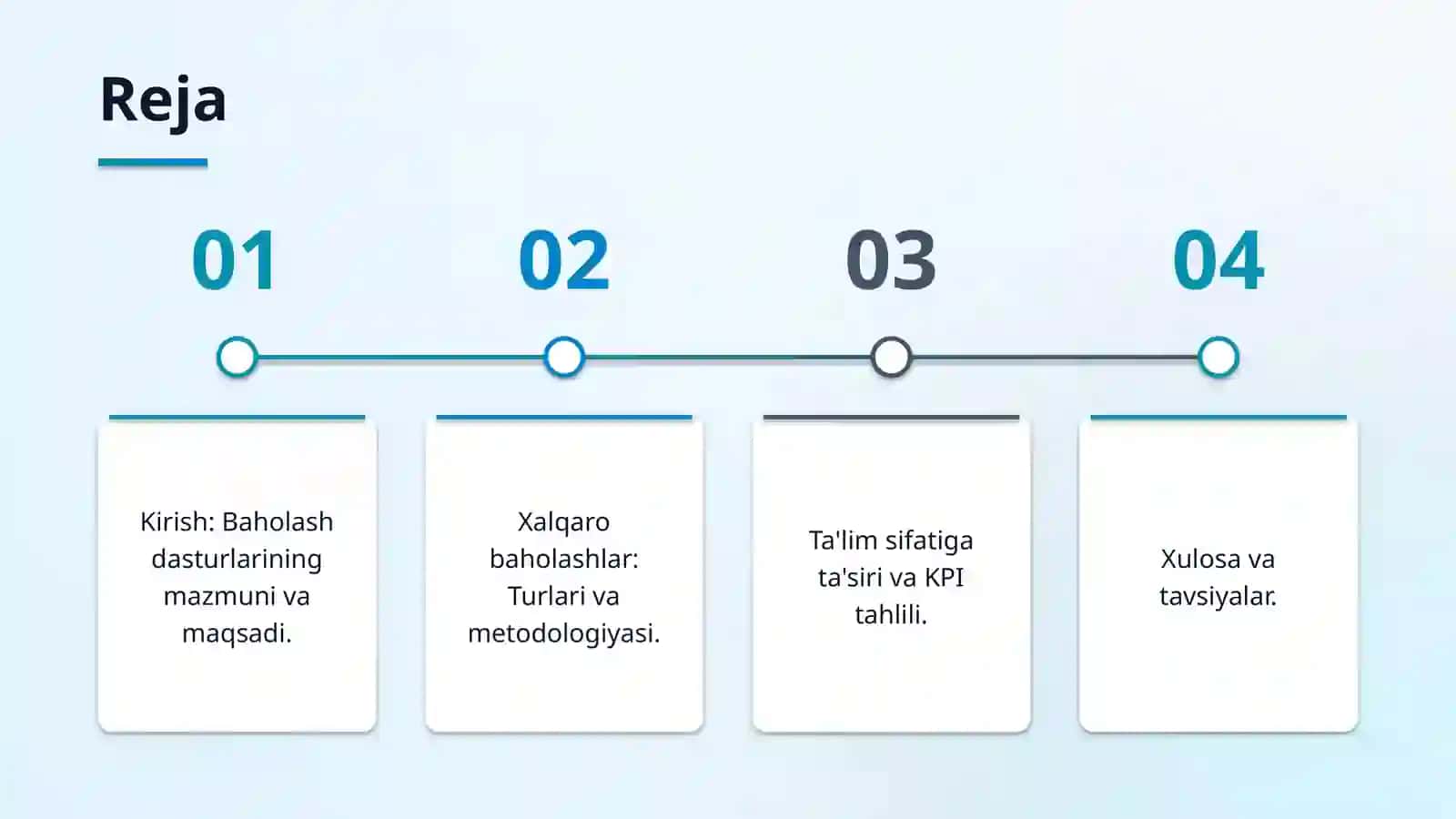 Xalqaro baholash dasturlarining ahamiyati. 2