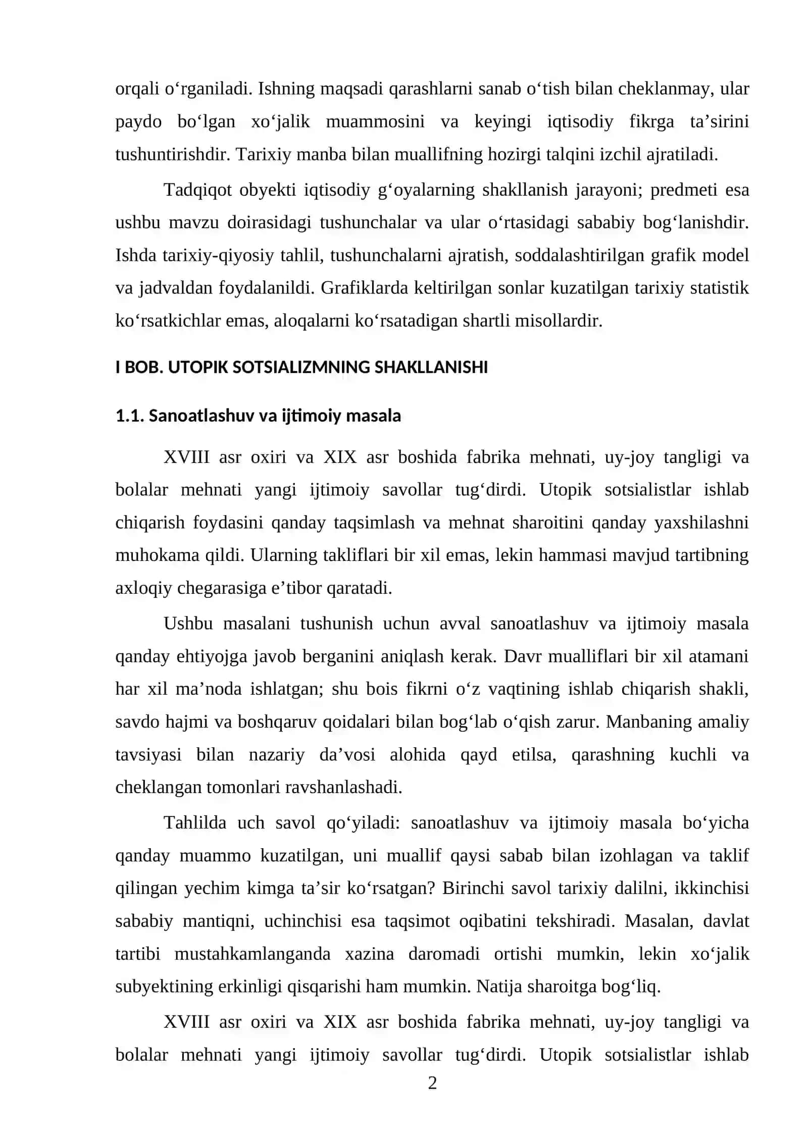 Utopik sotsialistik iqtisodiy qarashlar 2