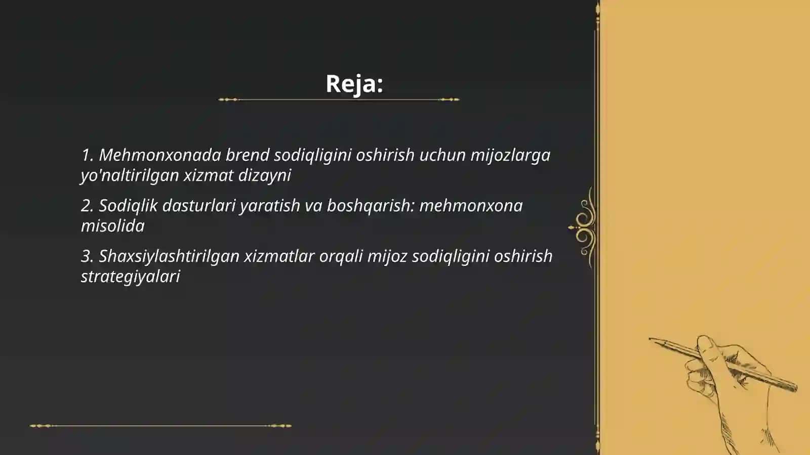 Mehmonxonalarda brend sodiqligi va mijozlar sodiqligini oshirish 2