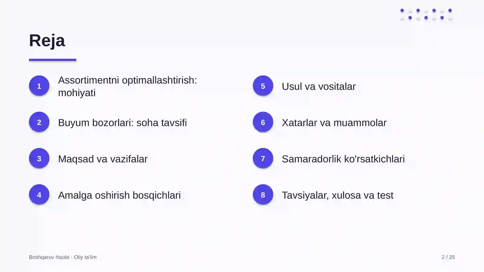 Assortimentni optimallashtirish: mohiyati 2