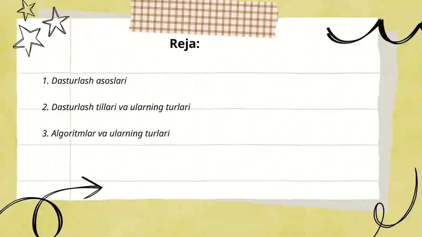 Dasturlashga kirish 2