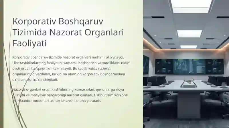 Korporativ Boshqaruv Tizimida Nazorat Organlari Faoliyati 2