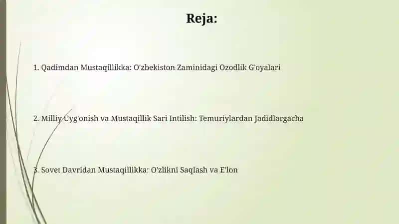 Qadimdan Mustaqillikka: O'zbekiston Zaminidagi Ozodlik G'oyalari 2