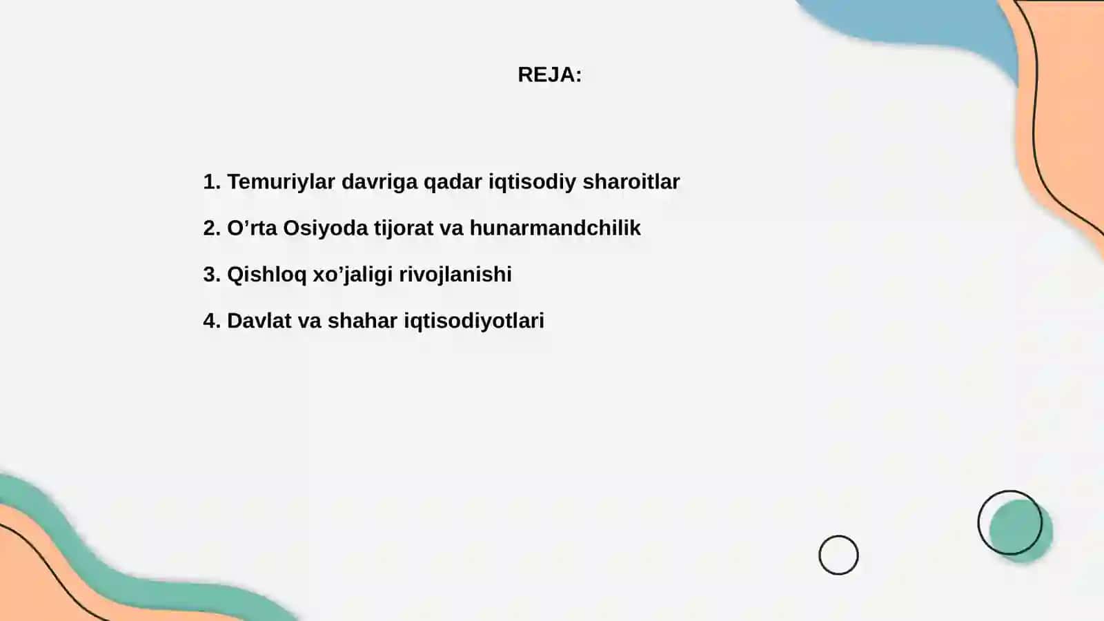 Oʼrta Osiyoda Temuriylar Davrigacha boʻlgan iqtisodiy gʼoyalar 2