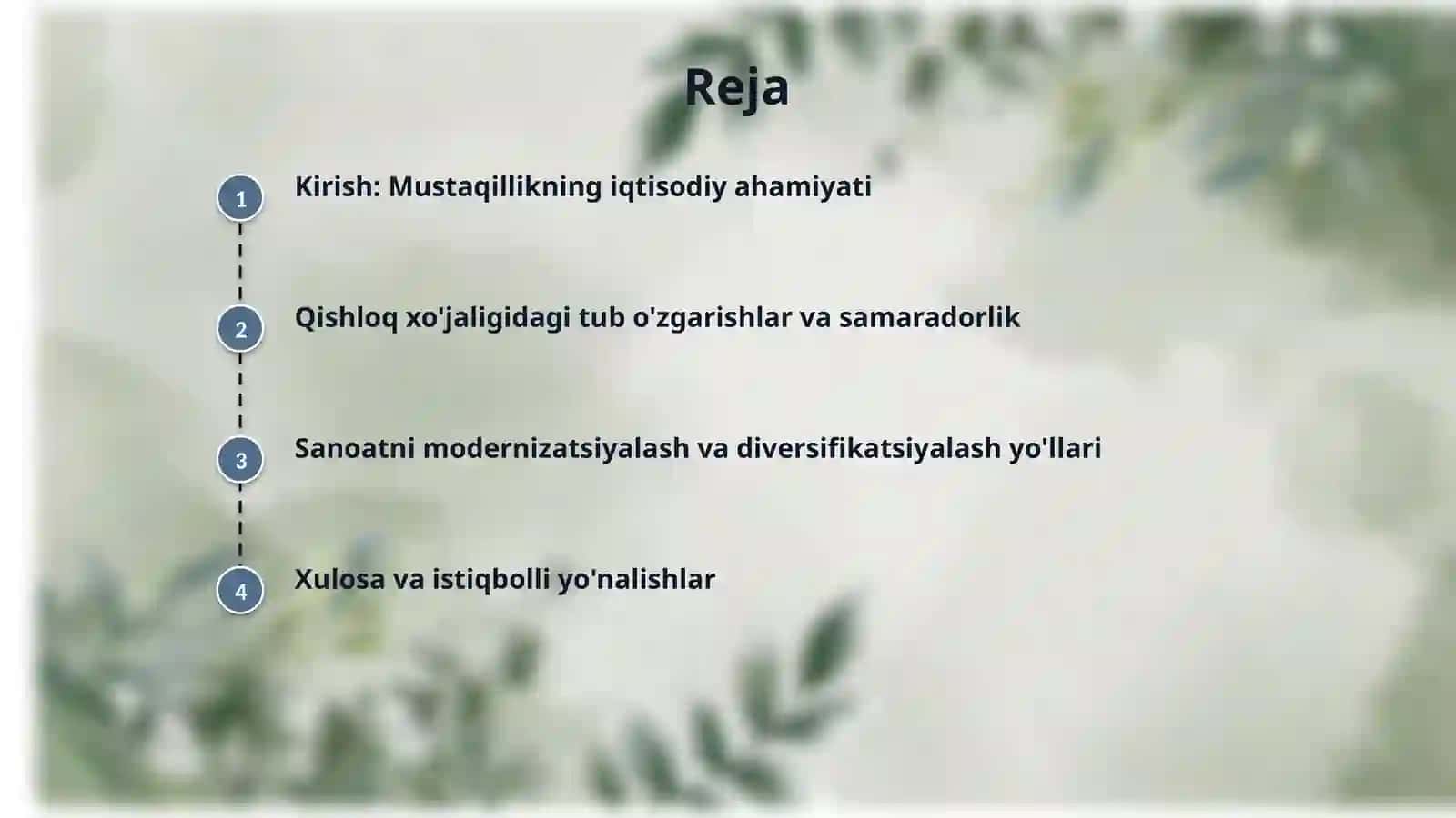 Mustaqillik yillarida qishloq xo‘jaligi va sanoat  sohasidagi o‘zgarishlar 2
