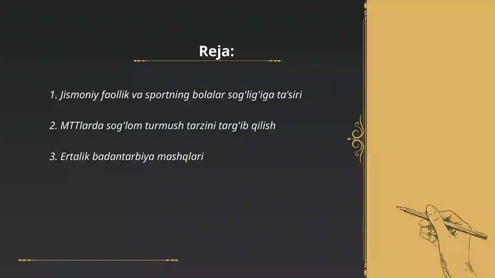 MTTlarda sogʼlomlashtirish tadbirlarini tashkil qilish, sport musobaqalarni oʻtkazish 2