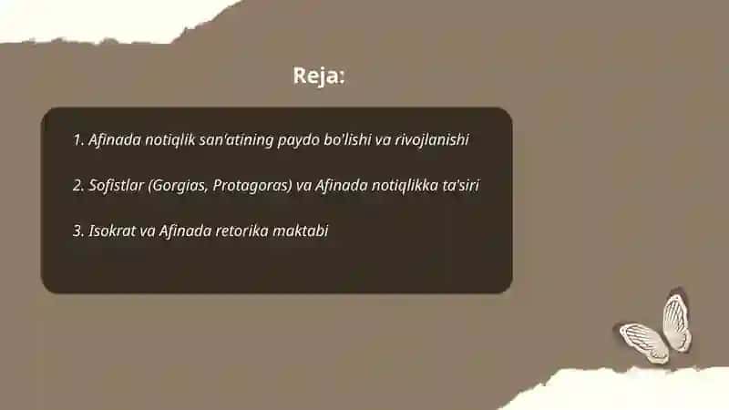 Afinada notiqlik san'ati 2