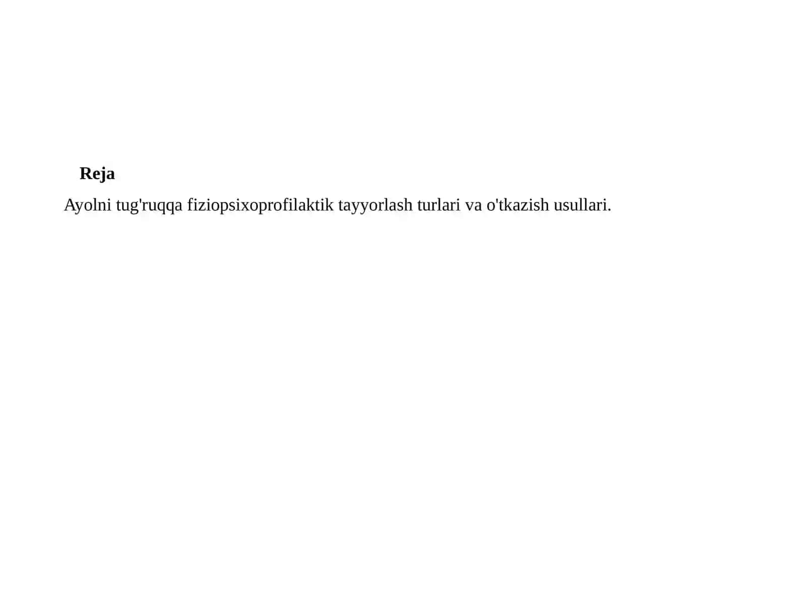 Homilador ayollarni tug'ruqqa tayyorlash usullari 2