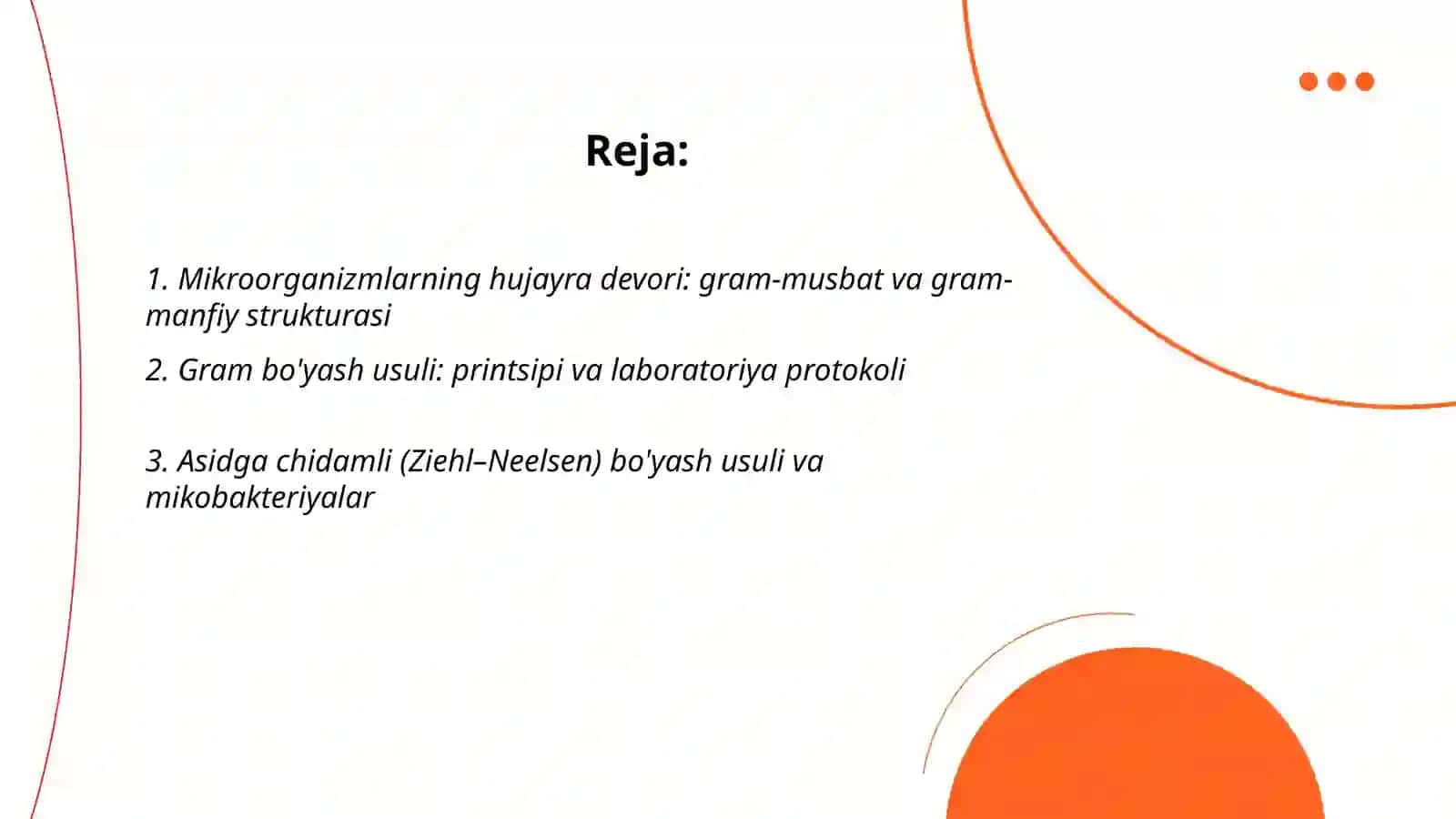Mikroorganizmlarning strukturasi, murakkab bo'yash usullari 2