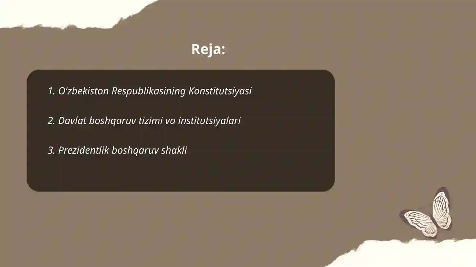 O'zbekiston Respublikasining Konstitutsiyasi 2