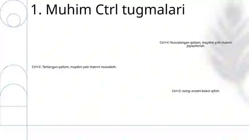 Ctrl Tugmalar 2