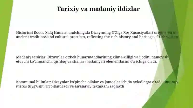 Xalq Hunarmandchiligida Dizaynning O'Ziga Xos Xususiyatlari 2