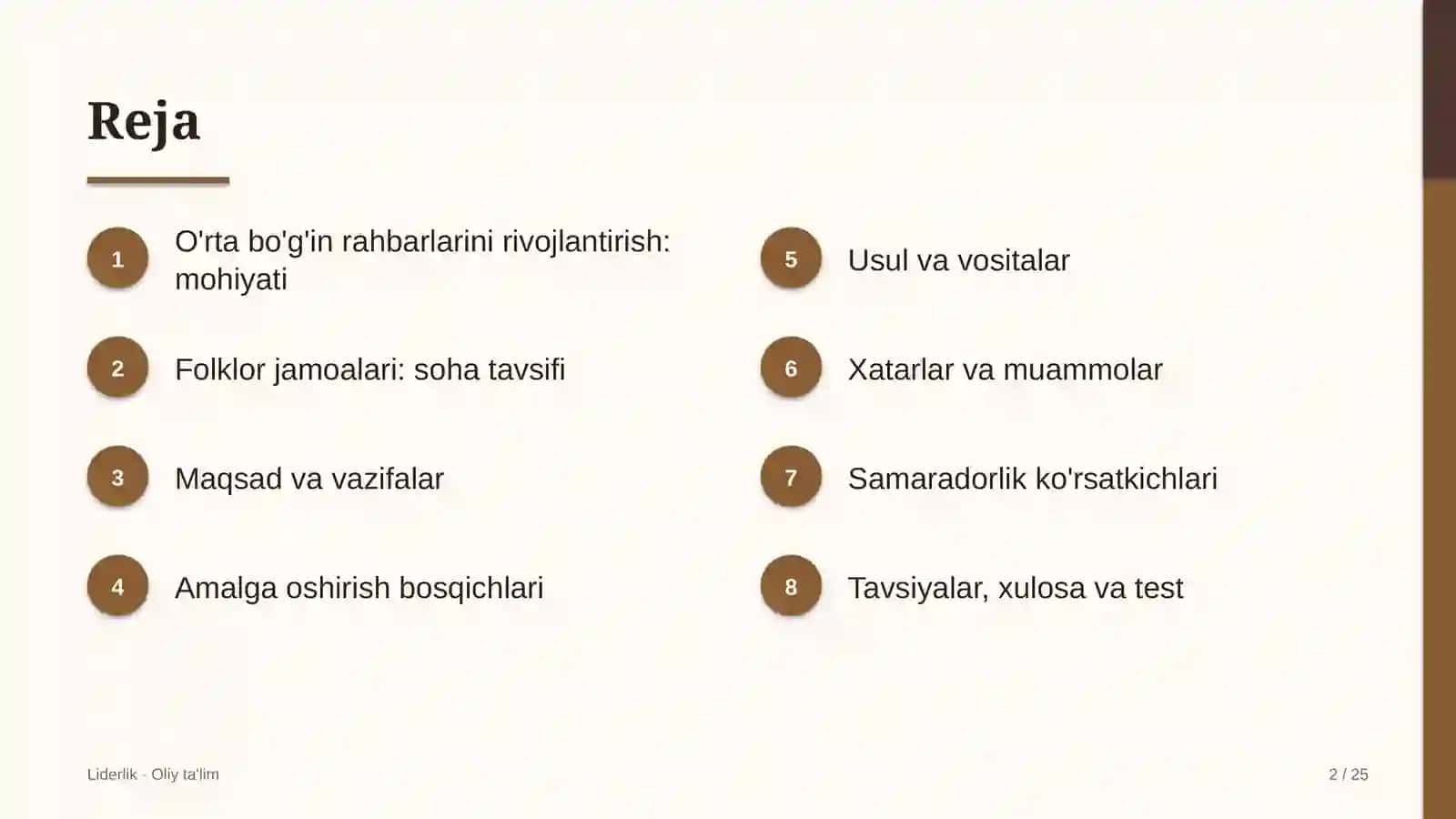 folklor jamoalarida o'rta bo'g'in rahbarlarini rivojlantirish 2236 2