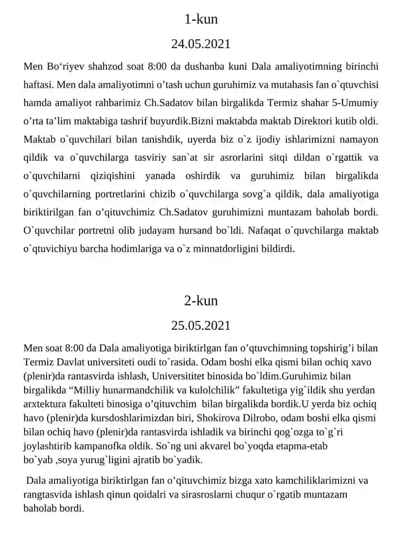 Dala amaliyot 2