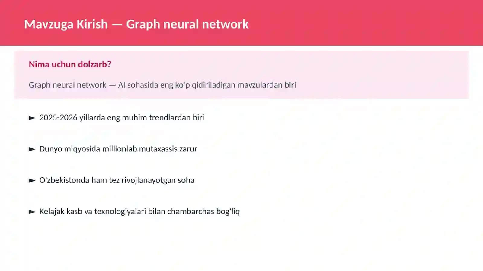 AI | DEEP LEARNING VA NEYRON TARMOQLAR 2