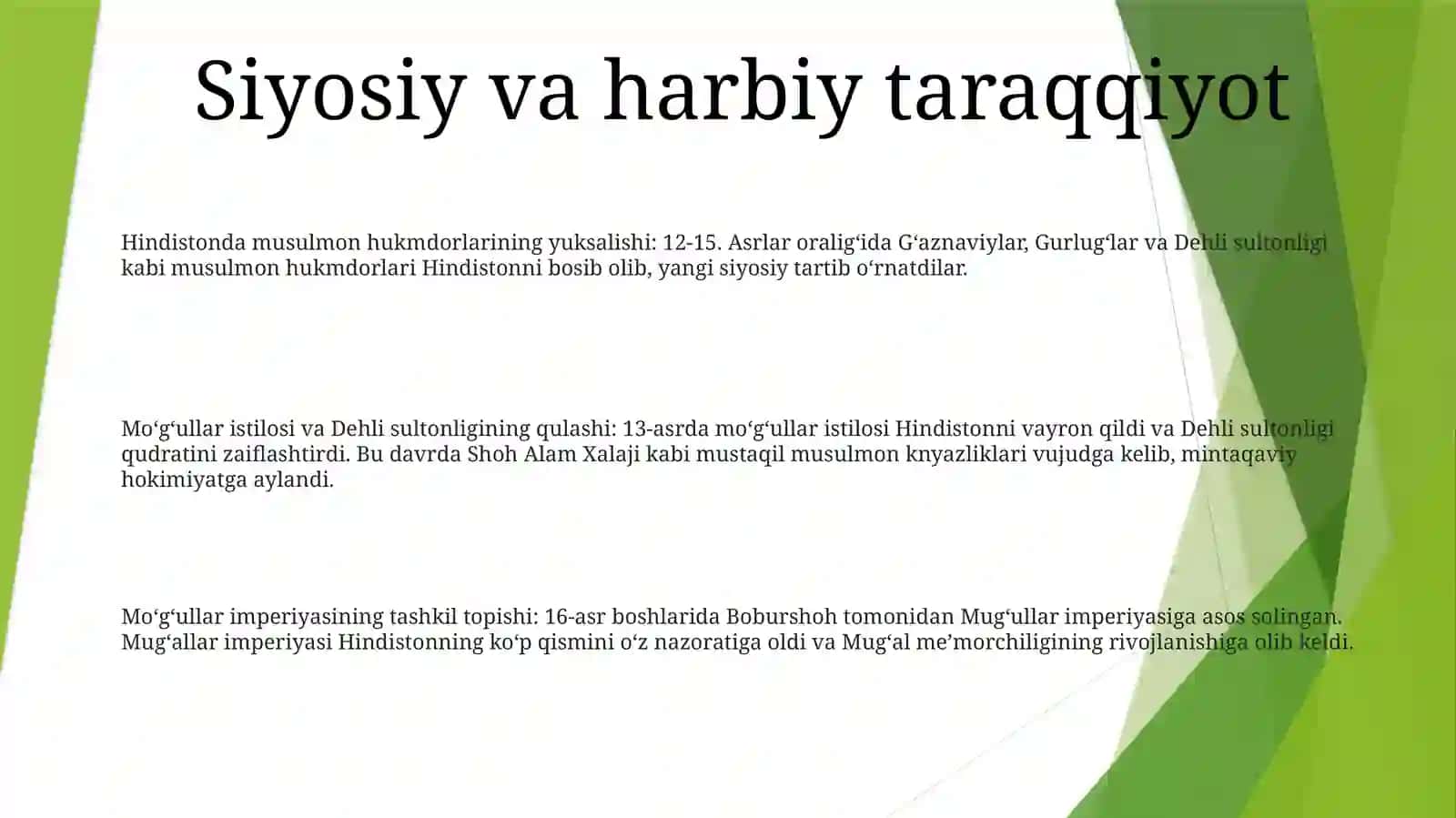 Hindiston O'Rta Asrlarda 2