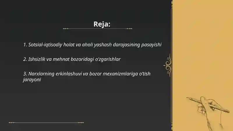Mustaqillikka erishish arafasida Oʻzbekistondagi ijtimoiy iqtisodiy jarayonlar 2