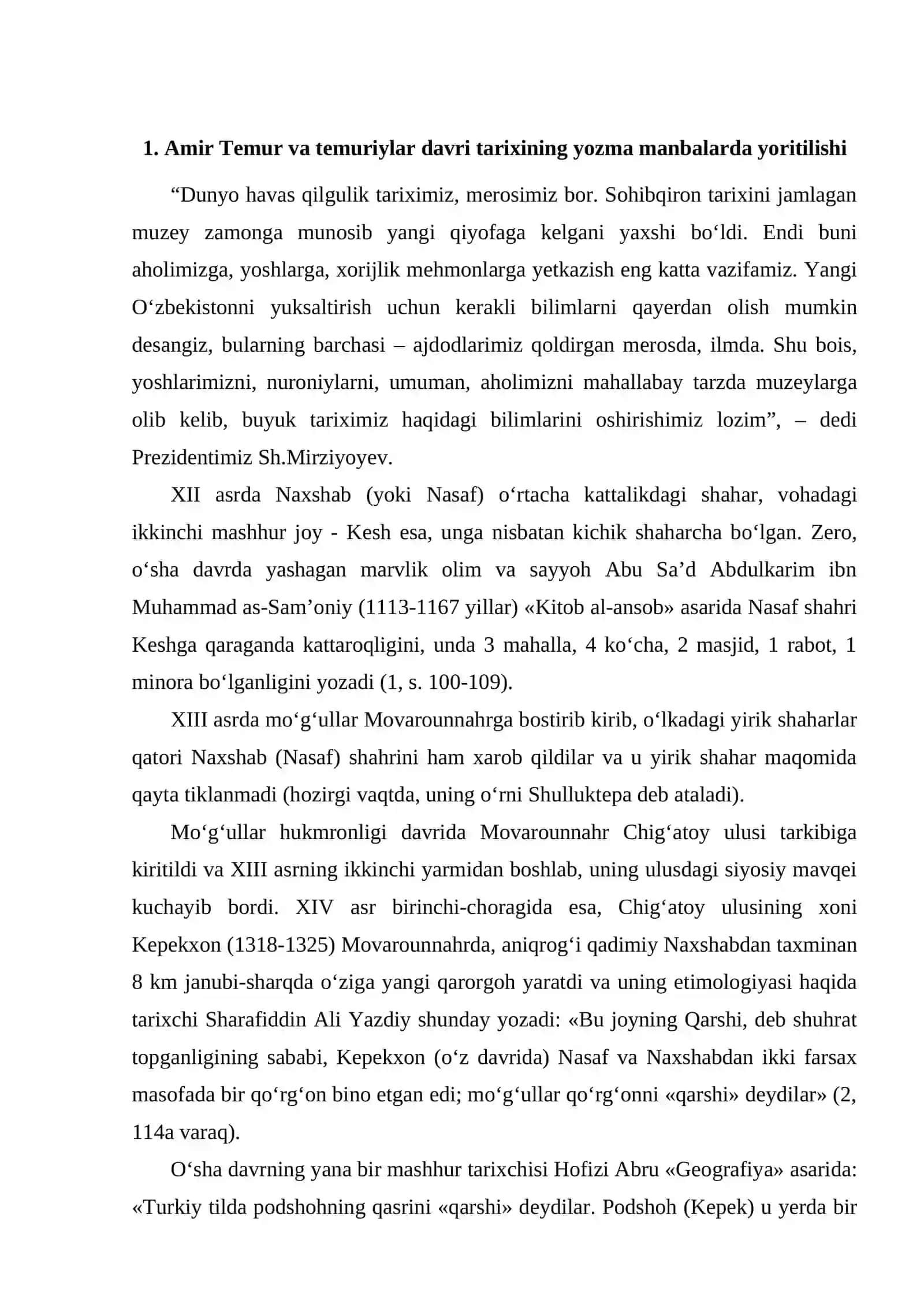 Temuriylar davriga oid yozma manbalar 2