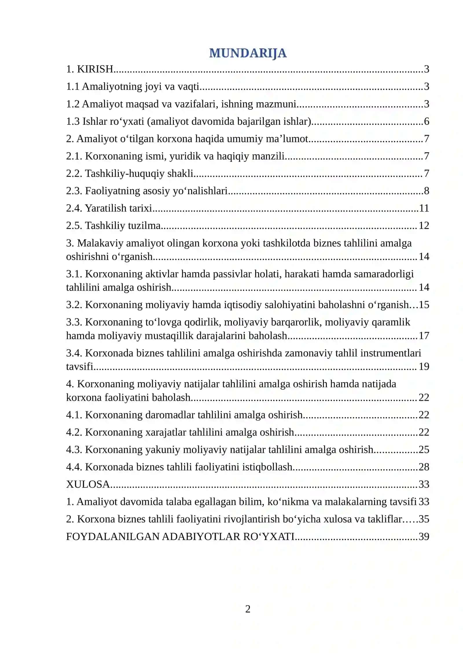 “Agrobank” aksiyadorlik tijorat banki Navoiy viloyati Xatirchi filiali Amaliyot hisoboti. 2