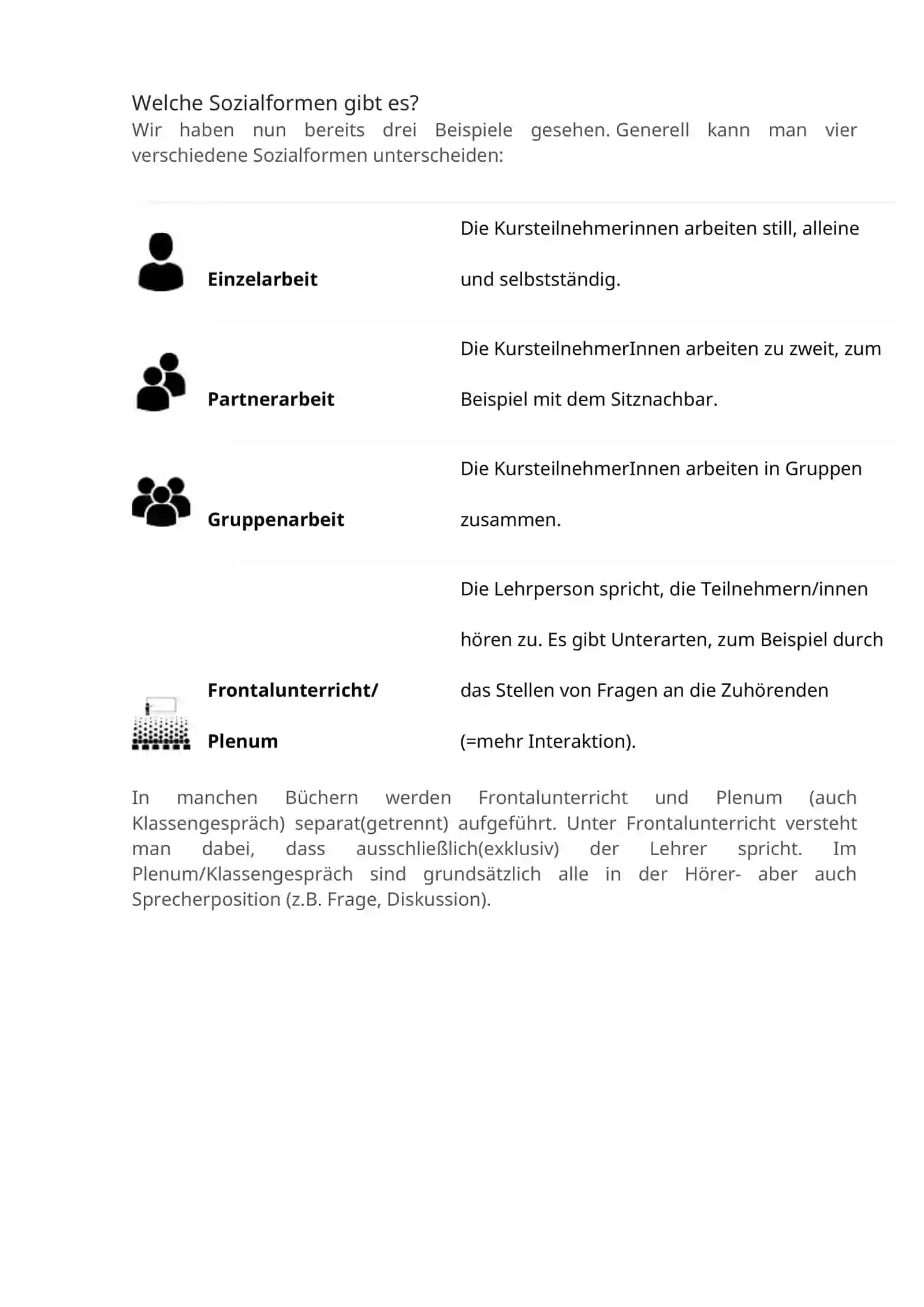 Sozialformen im (Deutsch-) Unterricht 2