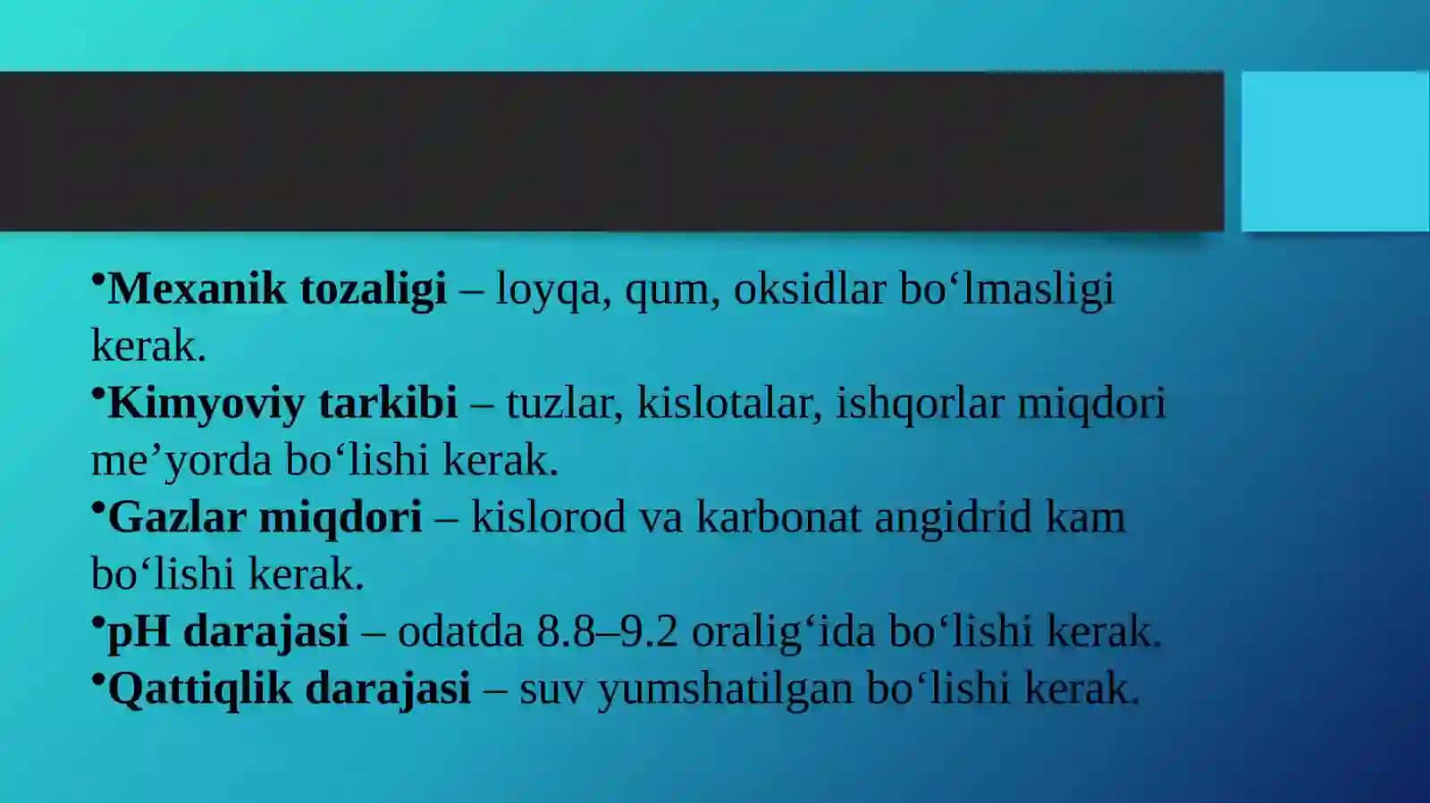 Qozon suvining sifati 2